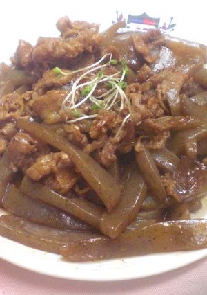 焼肉のタレ1本で！牛肉こんにゃく炒め☆-レシピのメイン写真