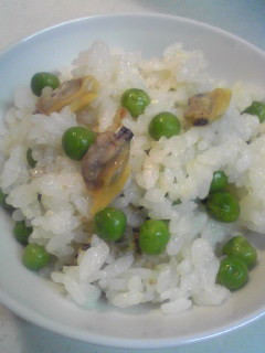 あさりと冷凍グリンピースの炊き込みご飯♪-レシピのメイン写真