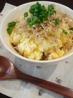 朝食に☆カリカリじゃこのタルタル丼☆-レシピのメイン写真