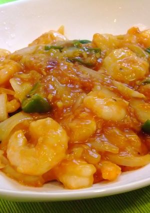 ボリュームアップ❤野菜入りエビチリ❤-レシピのメイン写真