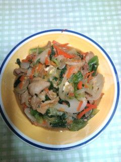 鶏皮の野菜炒め-レシピのメイン写真