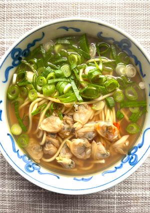アサリとネギの湯麺-レシピのメイン写真