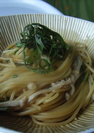 しょうゆバターきのこスパゲティ-レシピのメイン写真