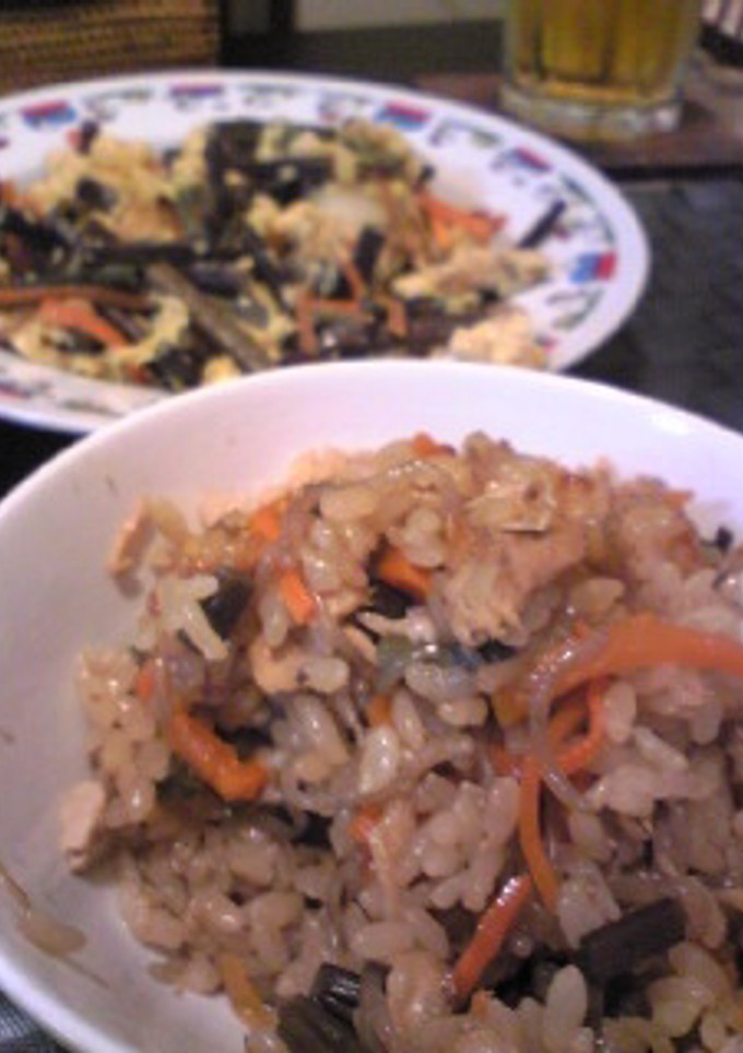 わらびとツナの炊き込みご飯-レシピのメイン写真