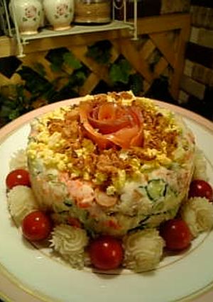 ポテトサラダケーキ-レシピのメイン写真