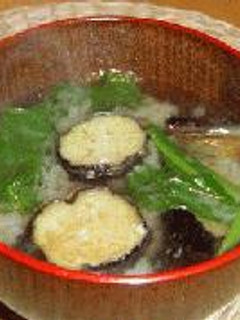 一手間かけておいしい~揚げナス味噌汁-レシピのメイン写真