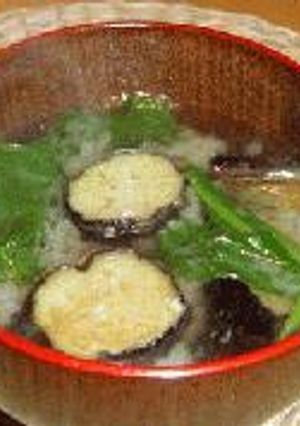 一手間かけておいしい～揚げナス味噌汁-レシピのメイン写真