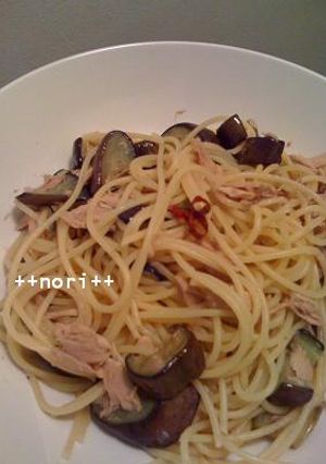 ナスとツナのペペロンチーノパスタ-レシピのメイン写真