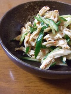 鶏ささみときゅうりのピリ辛和え-レシピのメイン写真