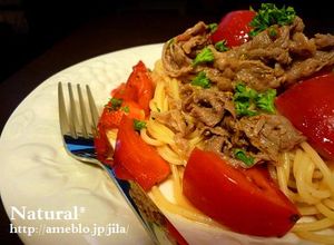 簡単美味しい☆牛肉とトマトの冷製パスタ☆-レシピのメイン写真