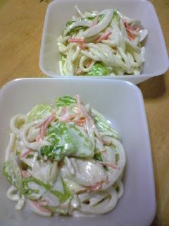 サラダうどん☆焼肉塩だれ〜☆-レシピのメイン写真