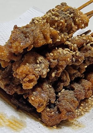 男飯☆激ウマ【伝串風カリカリ鶏皮串】🍗🍺-レシピのメイン写真