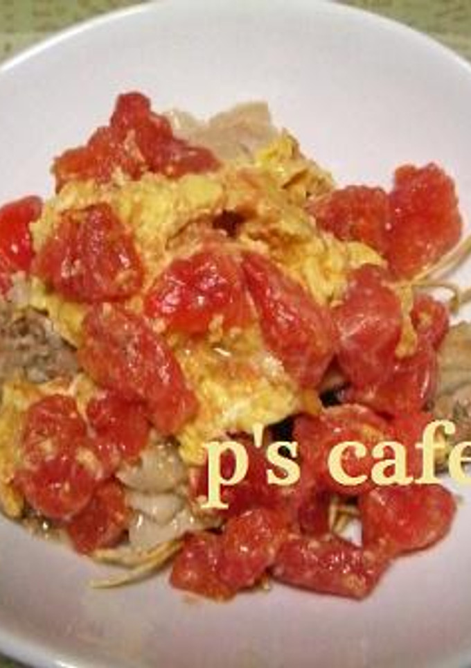 トマトのかた焼きソバ♪-レシピのメイン写真