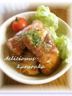 簡単厚揚げの豚肉巻き煮-レシピのメイン写真