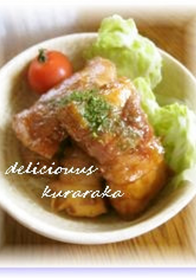 簡単厚揚げの豚肉巻き煮-レシピのメイン写真