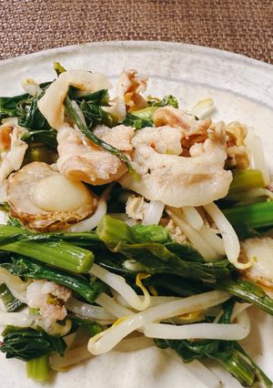 ちょい辛ホタテ肉野菜炒め😻-レシピのメイン写真