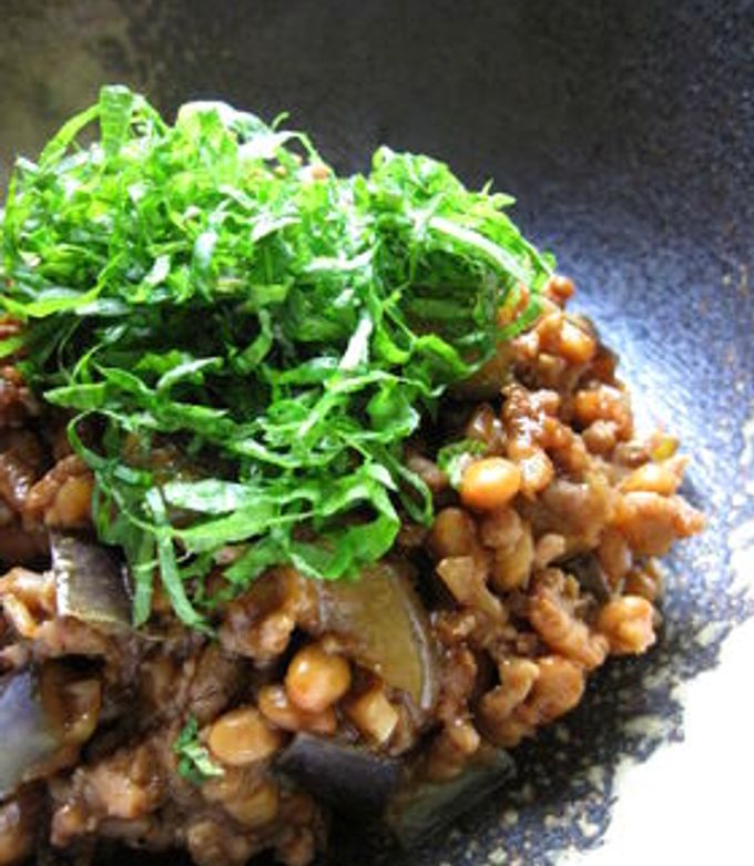 おなすと納豆であまから肉味噌-レシピのメイン写真