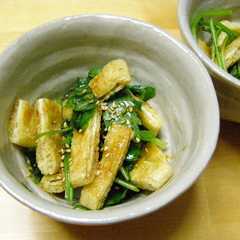 รูปของ 簡単♪みつ葉と油揚げの和え物（ナムル風）