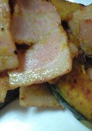 かぼちゃとベーコンのにんにく炒め-レシピのメイン写真