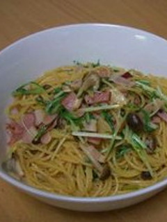 ベーコンと水菜のパスタ-レシピのメイン写真