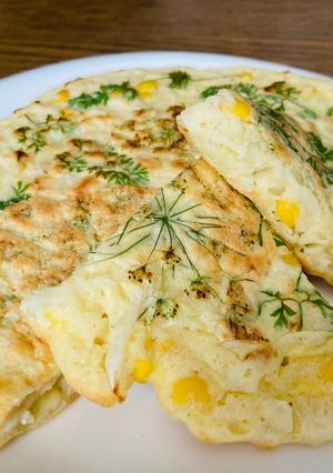 米粉のお好み焼き　キャベツ&コーン-レシピのメイン写真