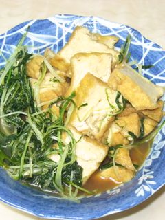 水菜と厚揚げの あっさり煮-レシピのメイン写真