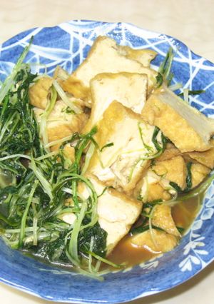 水菜と厚揚げの　あっさり煮-レシピのメイン写真