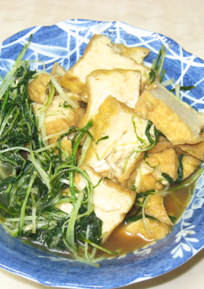 水菜と厚揚げの　あっさり煮-レシピのメイン写真