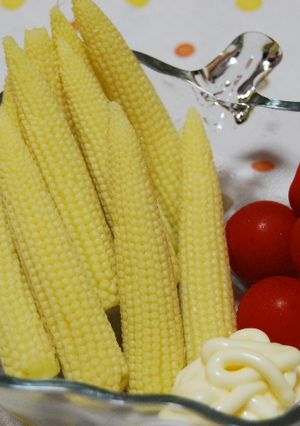 レンジチンするだけシャキッとベビーコーン-レシピのメイン写真