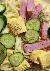 夏は手抜きの冷製カルボナーラソースパスタ-レシピのメイン写真