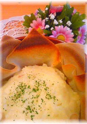 マッシュポテトとミートのパリ×２お花焼き-レシピのメイン写真