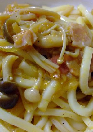 カルボ風うどん-レシピのメイン写真