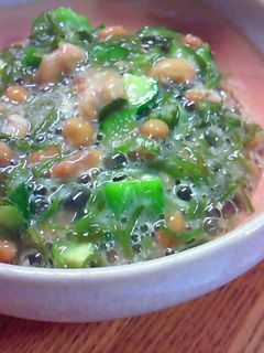 朝ご飯に☆おつまみに☆オクラめかぶ納豆-レシピのメイン写真