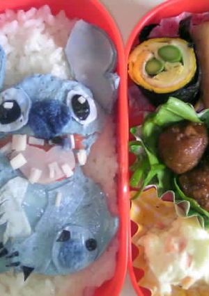 キャラ弁d(゚ー゚*)スティッチ♪-レシピのメイン写真