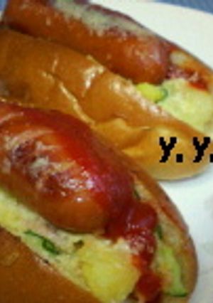 残ったら！朝食にポテサラドッグ！-レシピのメイン写真
