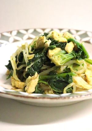 鶏むね肉ほうれん草もやしのカレー風味炒め-レシピのメイン写真