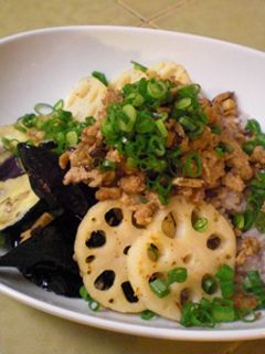 お茄子とレンコンの丼-レシピのメイン写真