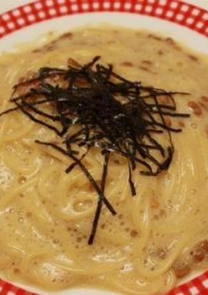 納豆好きさん必見♡和風納豆カルボナーラ-レシピのメイン写真