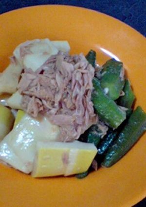 納豆たれ救済☆ツナおくら筍和え♪-レシピのメイン写真