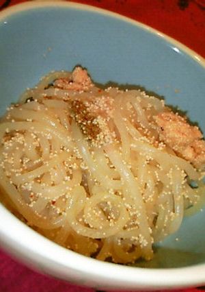 しらたきde パスタ？ しらたき明太子　-レシピのメイン写真