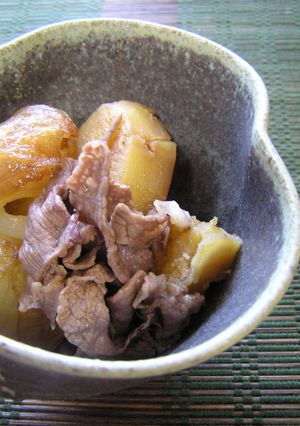 新玉醤油煮→炊き合わせ風肉じゃが-レシピのメイン写真