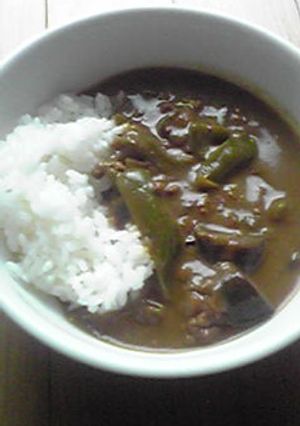 夏だ！茄子ピーマンひき肉でキーマカレー♪-レシピのメイン写真