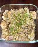 鶏もも肉と長芋のハーブパン粉焼き