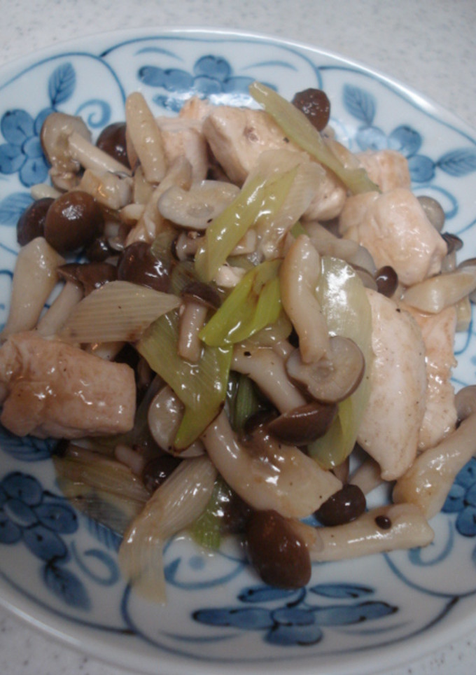 鶏ささみとしめじ炒め-レシピのメイン写真