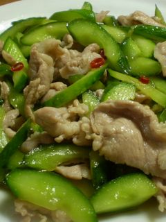 胡瓜と豚肉の甘酢炒め-レシピのメイン写真