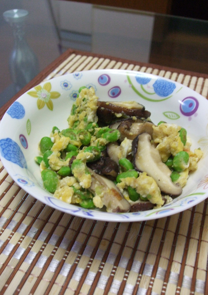 枝豆とシイタケの玉子炒め-レシピのメイン写真