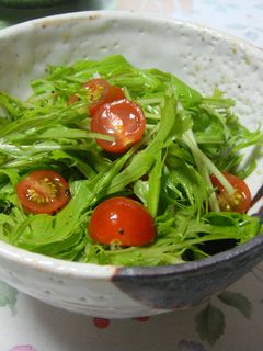 ★水菜とトマトがもりもり食べれるサラダ★-レシピのメイン写真