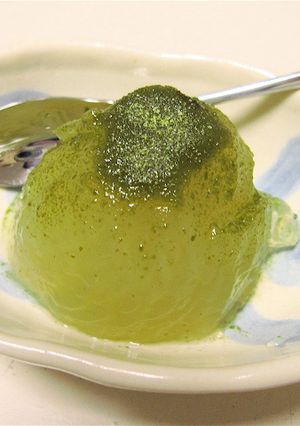 はちみつで食べる＊青汁寒天-レシピのメイン写真