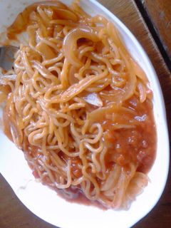 超簡単!焼きそば麺にミートソース!?-レシピのメイン写真