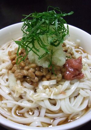 梅おろし納豆冷やしうどん♪-レシピのメイン写真